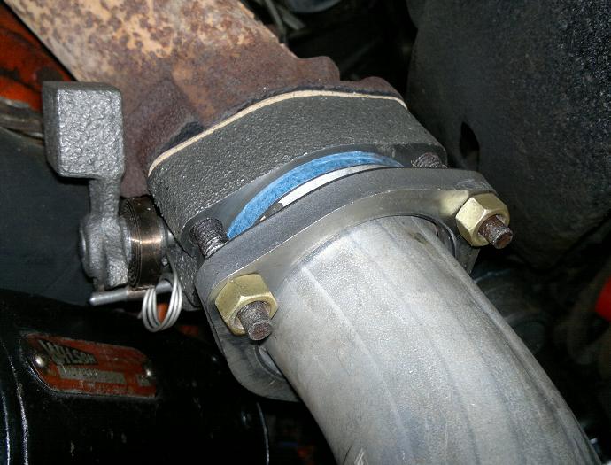 Heat riser valve installed