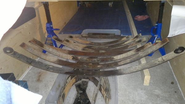 Releasing the leaf spring