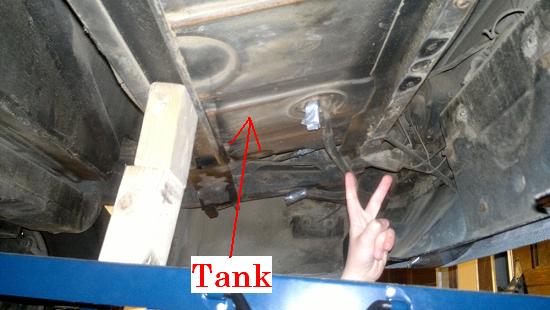 Tank in car